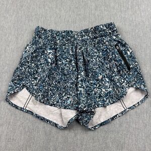 Lululemon Tracker V Shorts Womens 6 Blue Tofino Shells Athletic Running Gym